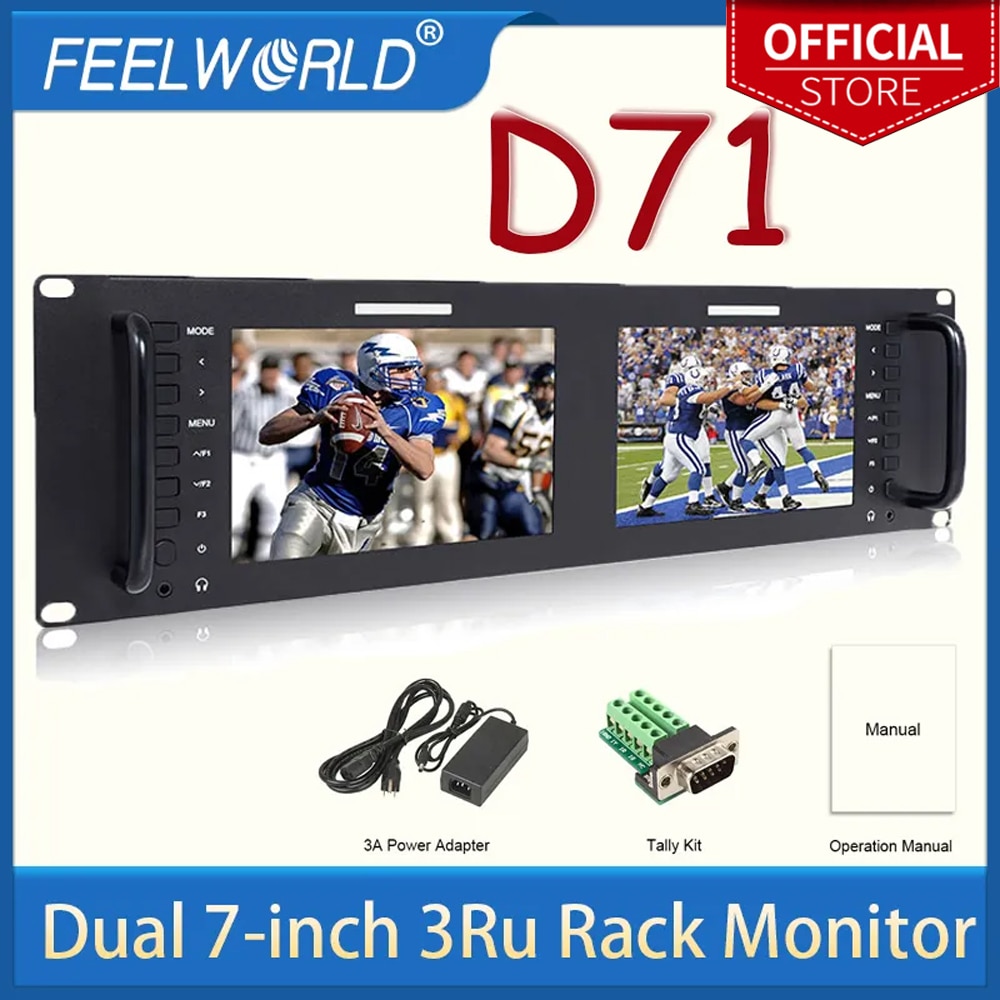  7 ġ 3RU IPS 1280x800  LCD  Ʈ , 3G-SDI, HDMI, AV , D71